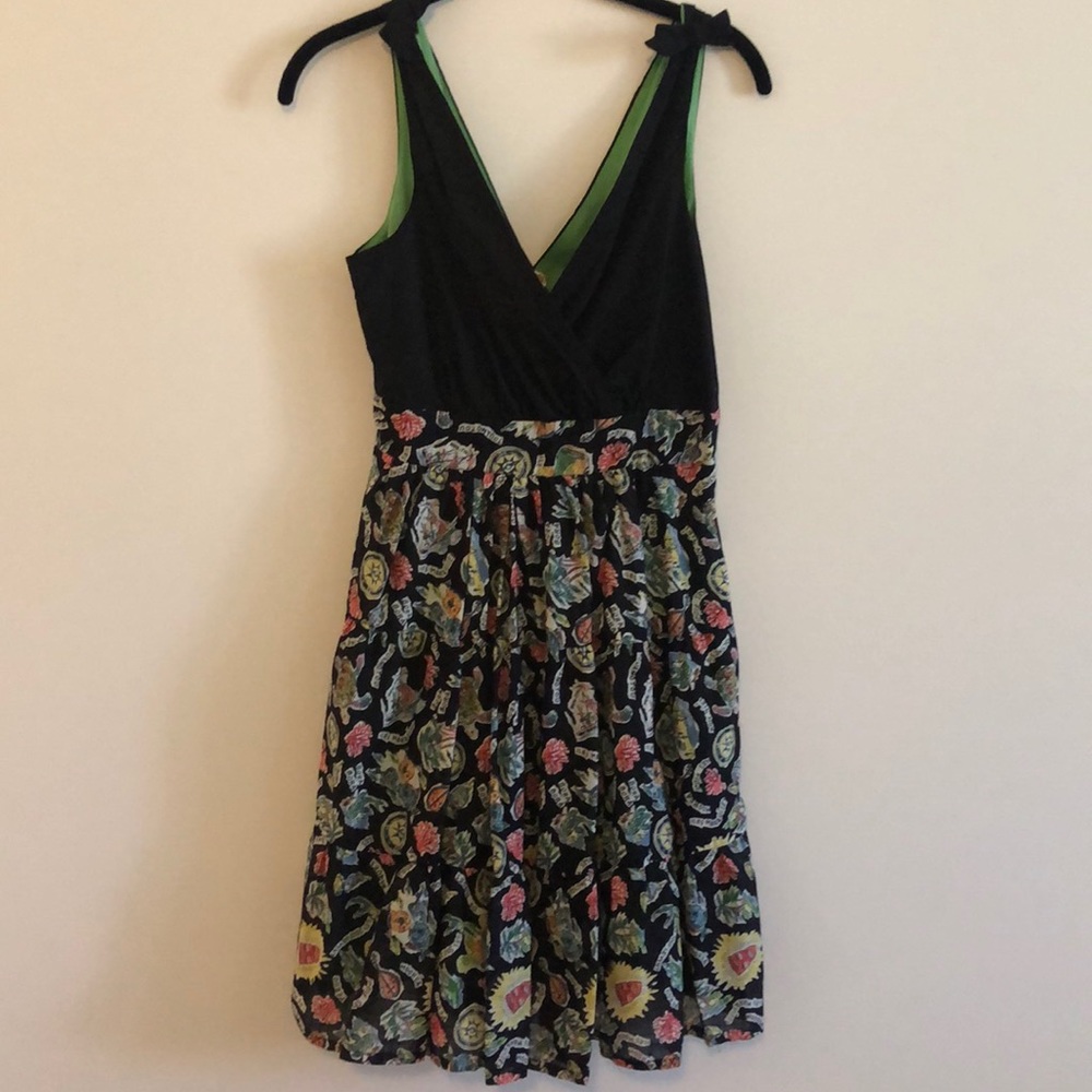 🌈Anthropologie black cotton summer dress size 2